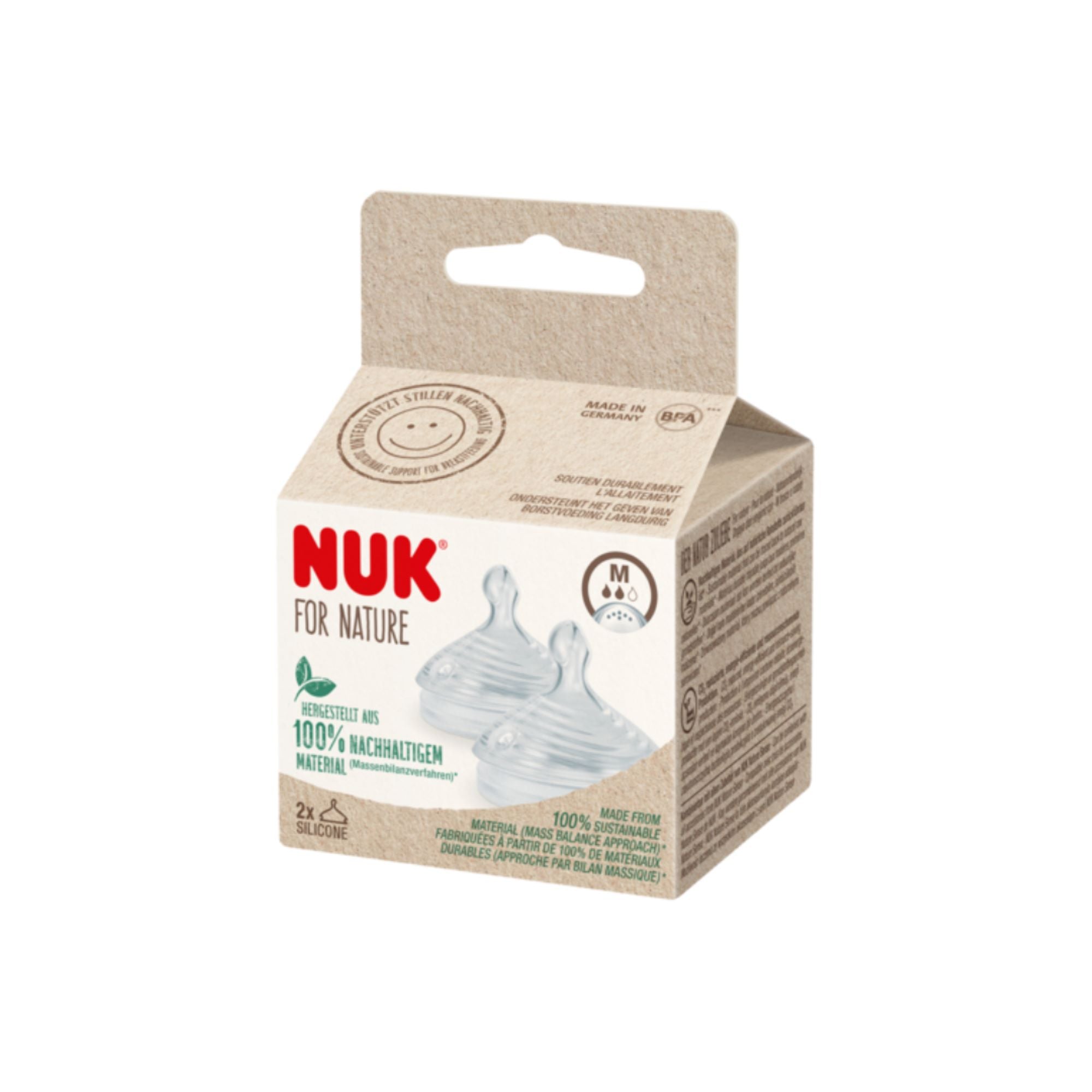 NUK For Nature Medium Teat 2 Pack