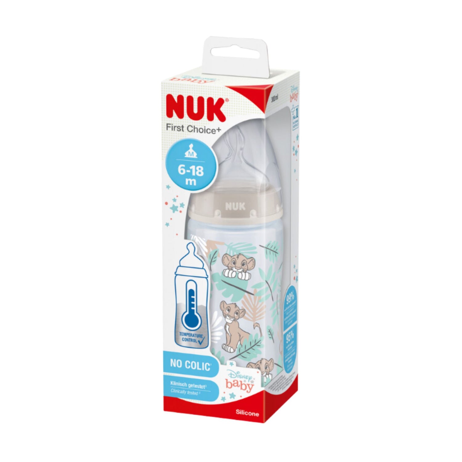NUK Lion King Temperature Control Bottle 300ml