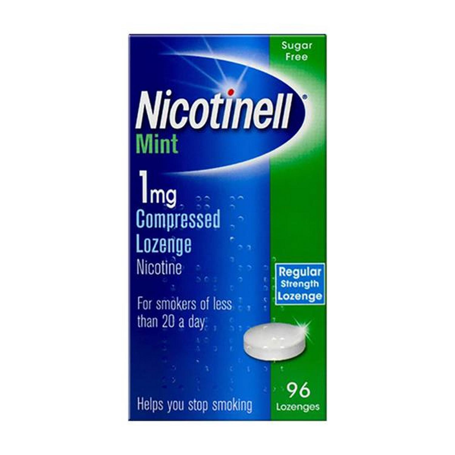Nicotinell Nicotine Lozenge Stop Smoking Aid 1 mg Mint -96 Pack