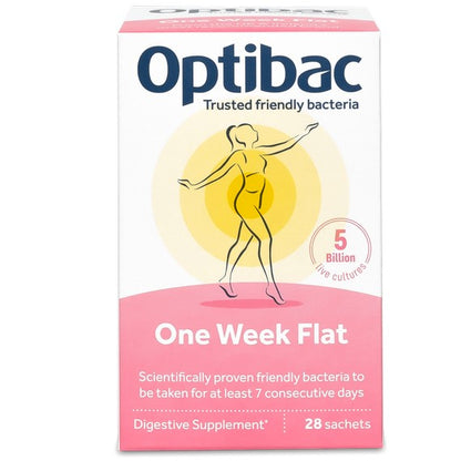 OptiBac Probiotics For a Flat Stomach 28 Sachets Front