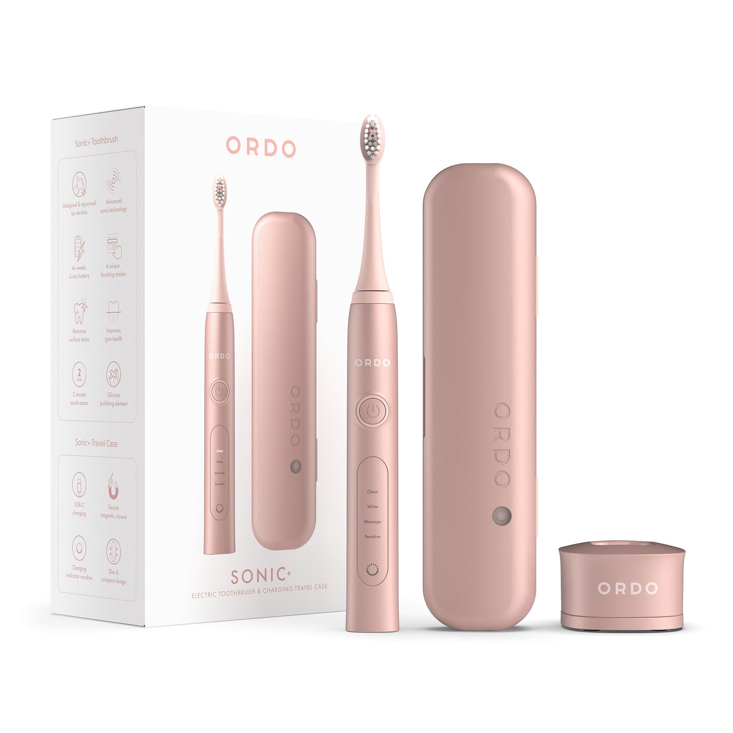 Ordo Sonic+ Toothbrush &amp; Case Rose Gold