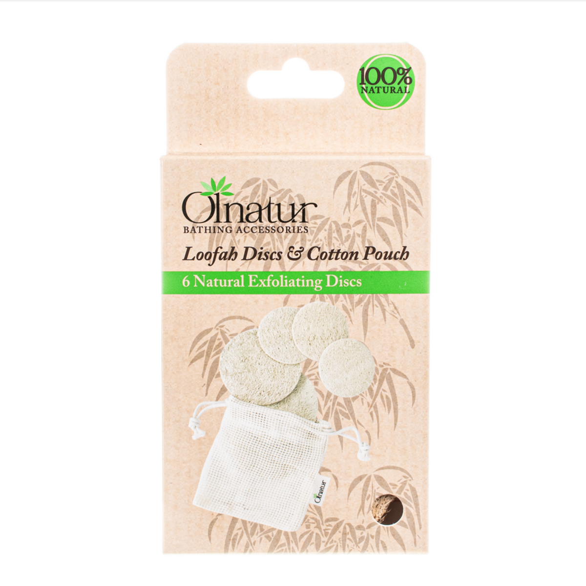 Olnatur Loofah Cleansing Discs with Cotton Pouch Set