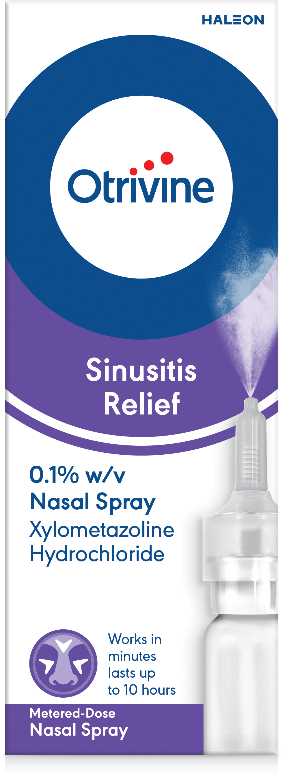 Otrivine Sinusitis Adult Measured Dose 0.1% Nasal Spray 10ml