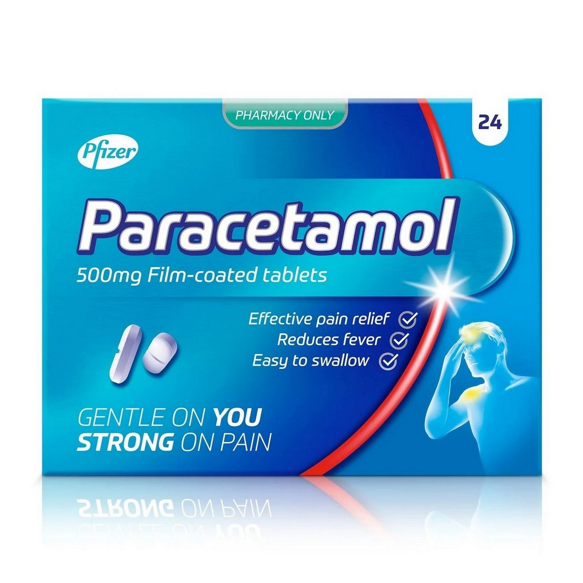 Pfizer Paracetamol 500mg Film Coated Tablets 24 Pack