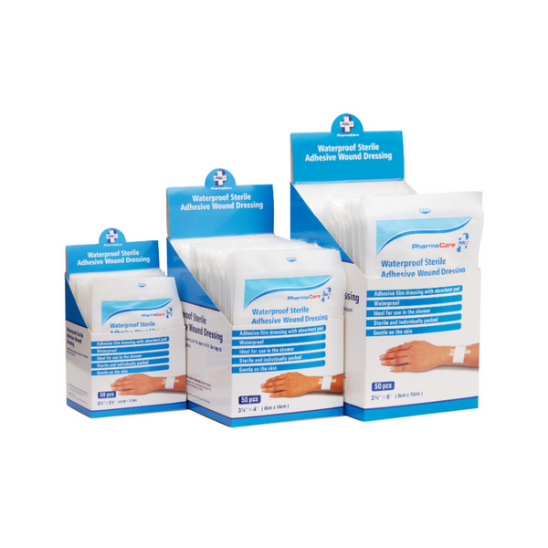 Pharmacare Waterproof Sterile Adhesive Dressings 8 X 15CM – McCabes Pharmacy