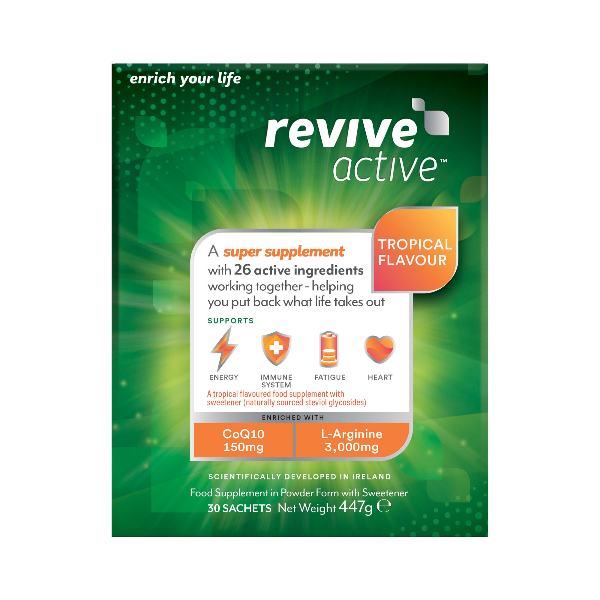 Revive Active Tropical Flavour 30 Sachets (Buy 1 Get 1 Half Price)
