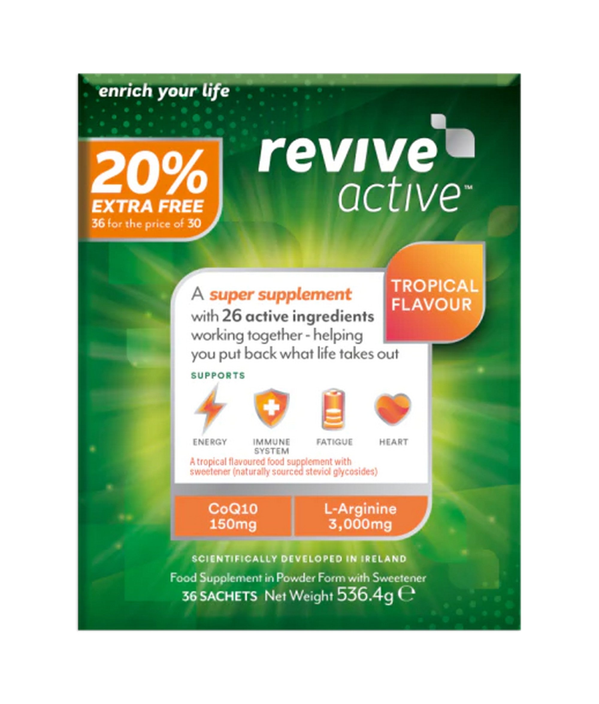 Revive Active Tropical 30 Pack + 20% Extra Free
