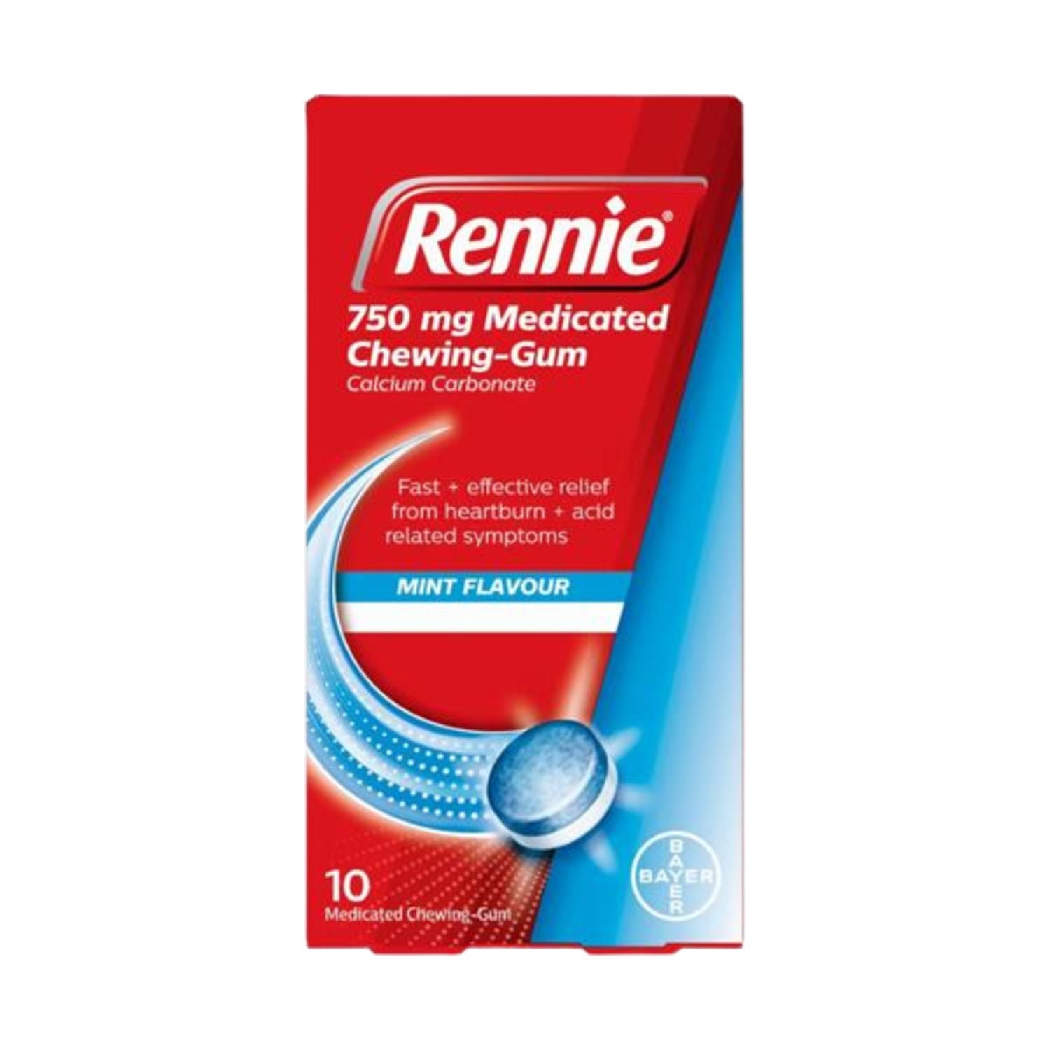 Rennie 750mg Medicated Chewing Gum 10s – McCabes Pharmacy