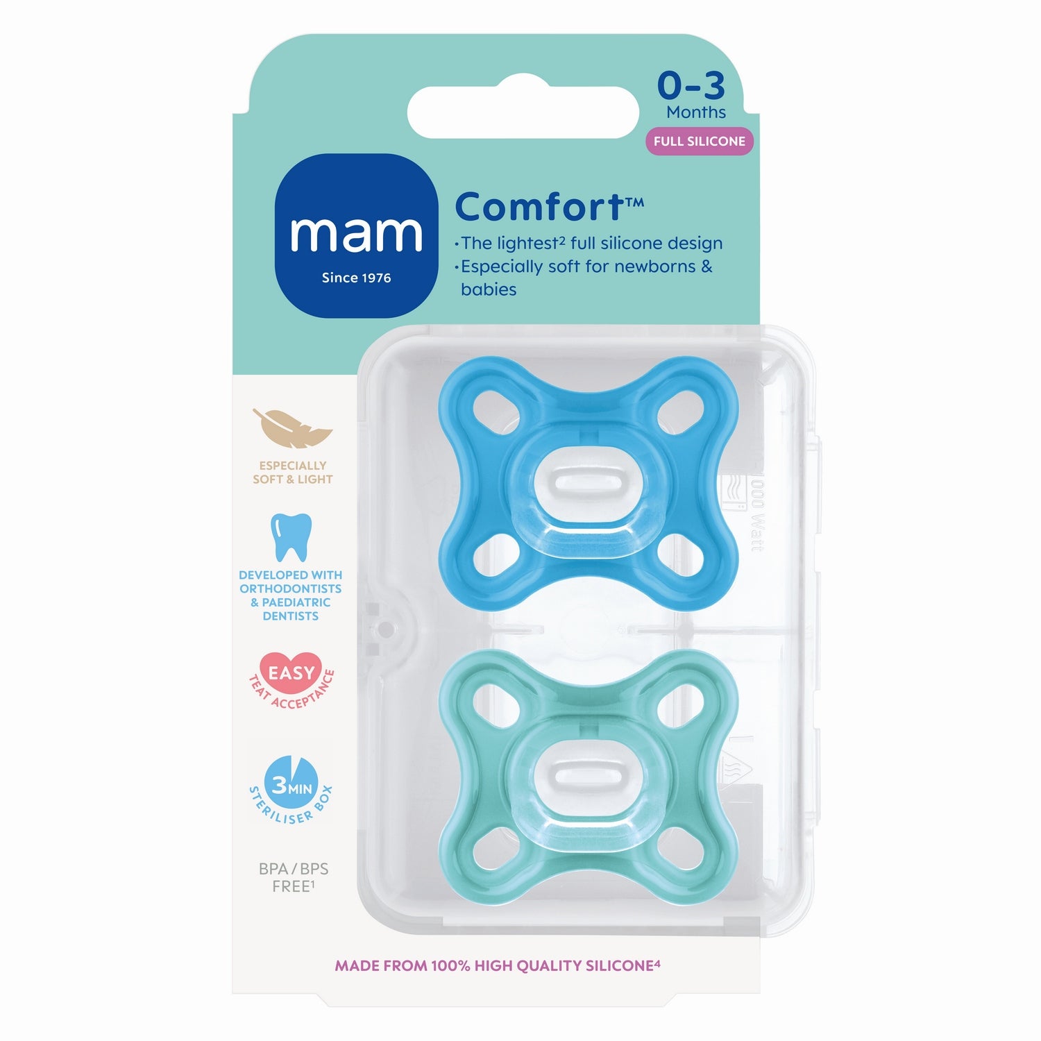 MAM Comfort Soother 0+ Months - Boy