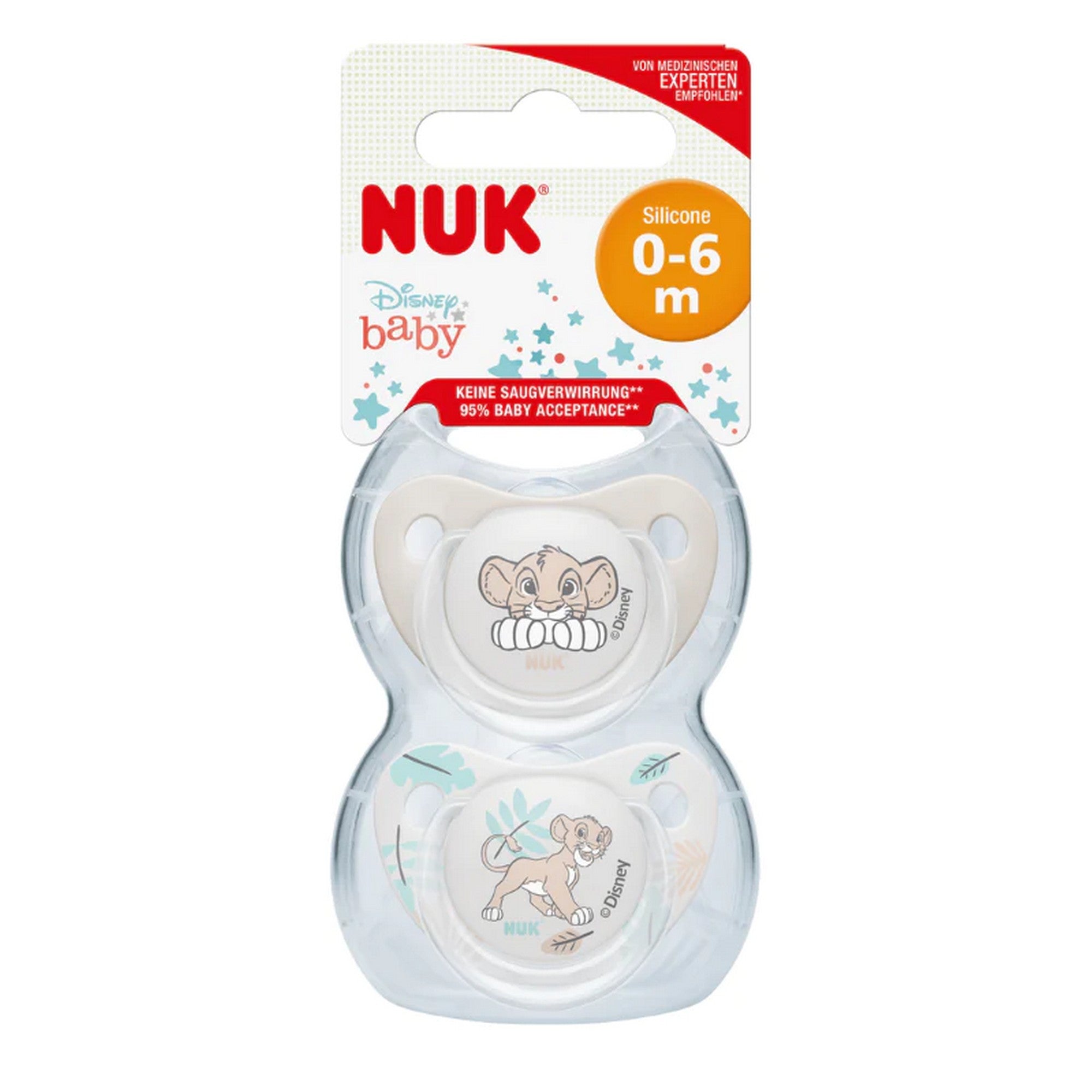 NUK LION KING SIZE 1 SOOTHER 2S