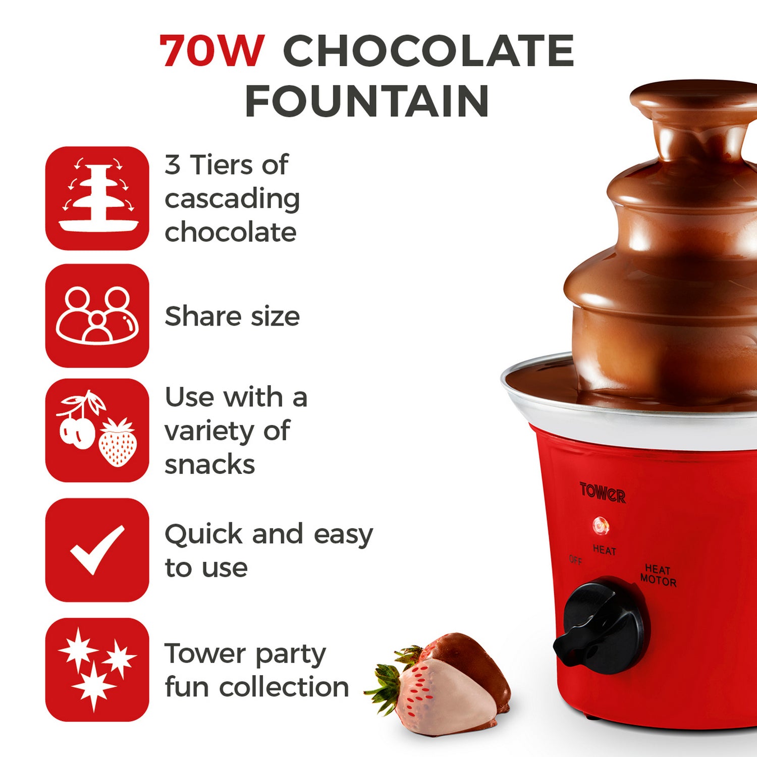 Tower 70W Chocolate Fountain