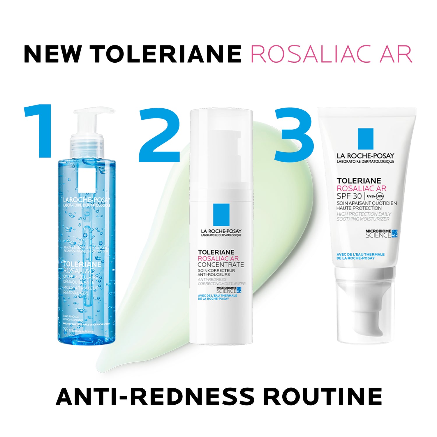 La Roche Posay Toleriane Rosaliac Make-Up Remover for Dry, Redness-Prone Skin 195ml Routine