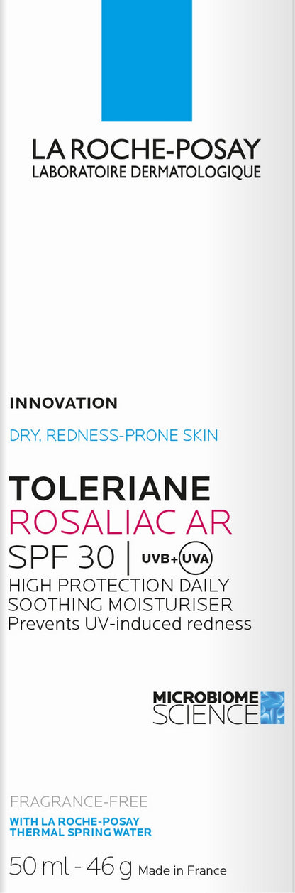 La Roche Posay Toleriane Rosaliac AR SPF30 Moisturiser for Dry, Redness-Prone Skin 50ml box