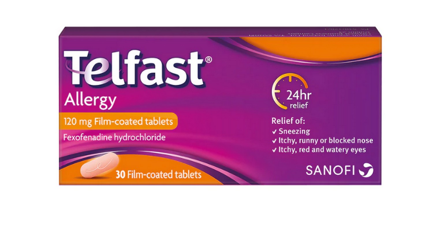 Telfast Allergy 120mg Film-Coated Tablets 30&