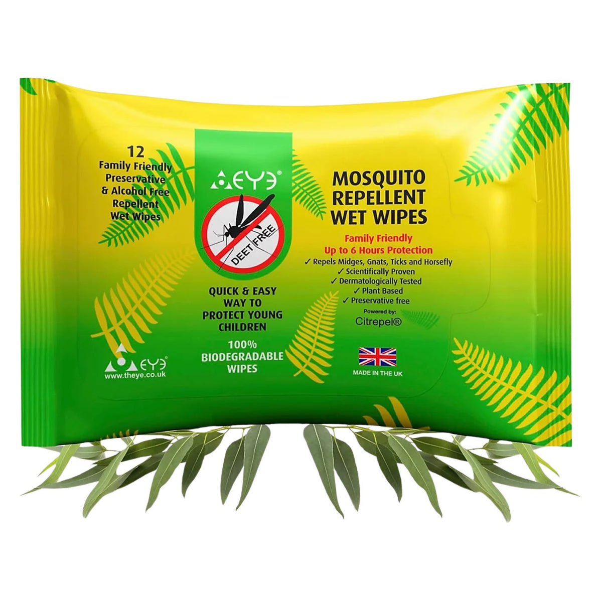 Theye Deet Free Mosquito Repellent Wet Wipes 12 Pack – McCabes Pharmacy