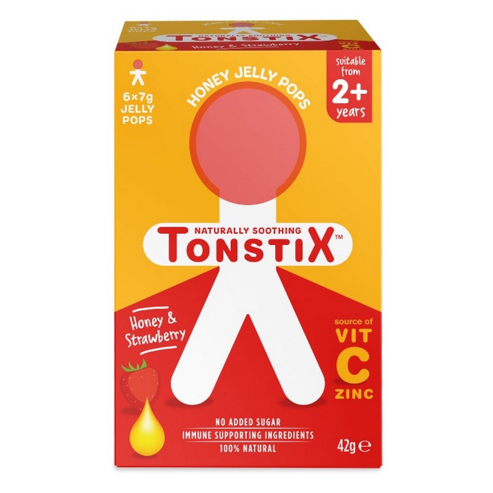 Tonstix Honey &amp; Strawberry - 6 Jelly Pops