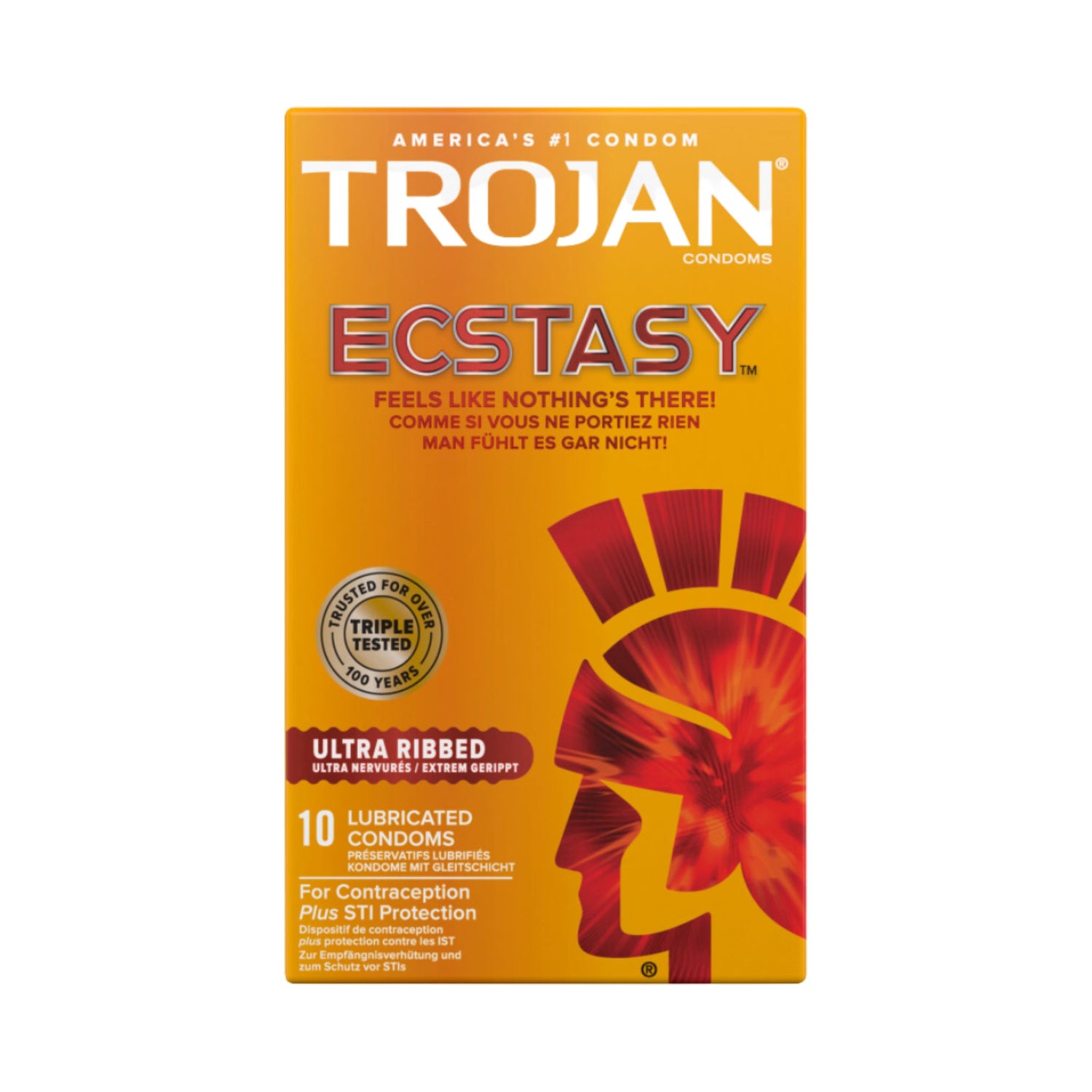 Trojan Ultra Ribbed Ecstacy Condoms 10 Pack