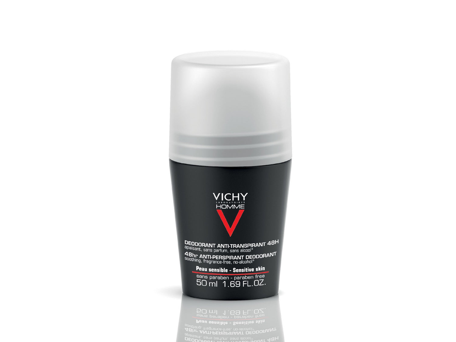 Vichy Homme Deodorant for Sensitive Skin Roll-On 50ml