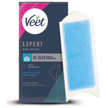 Veet Expert Wax Strips Sensitive Legs 20S