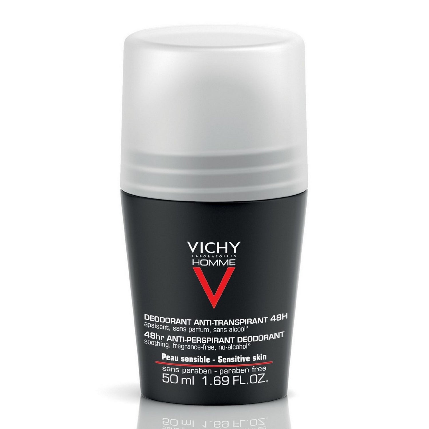 Vichy Homme Deodorant for Sensitive Skin Roll-On 50ml