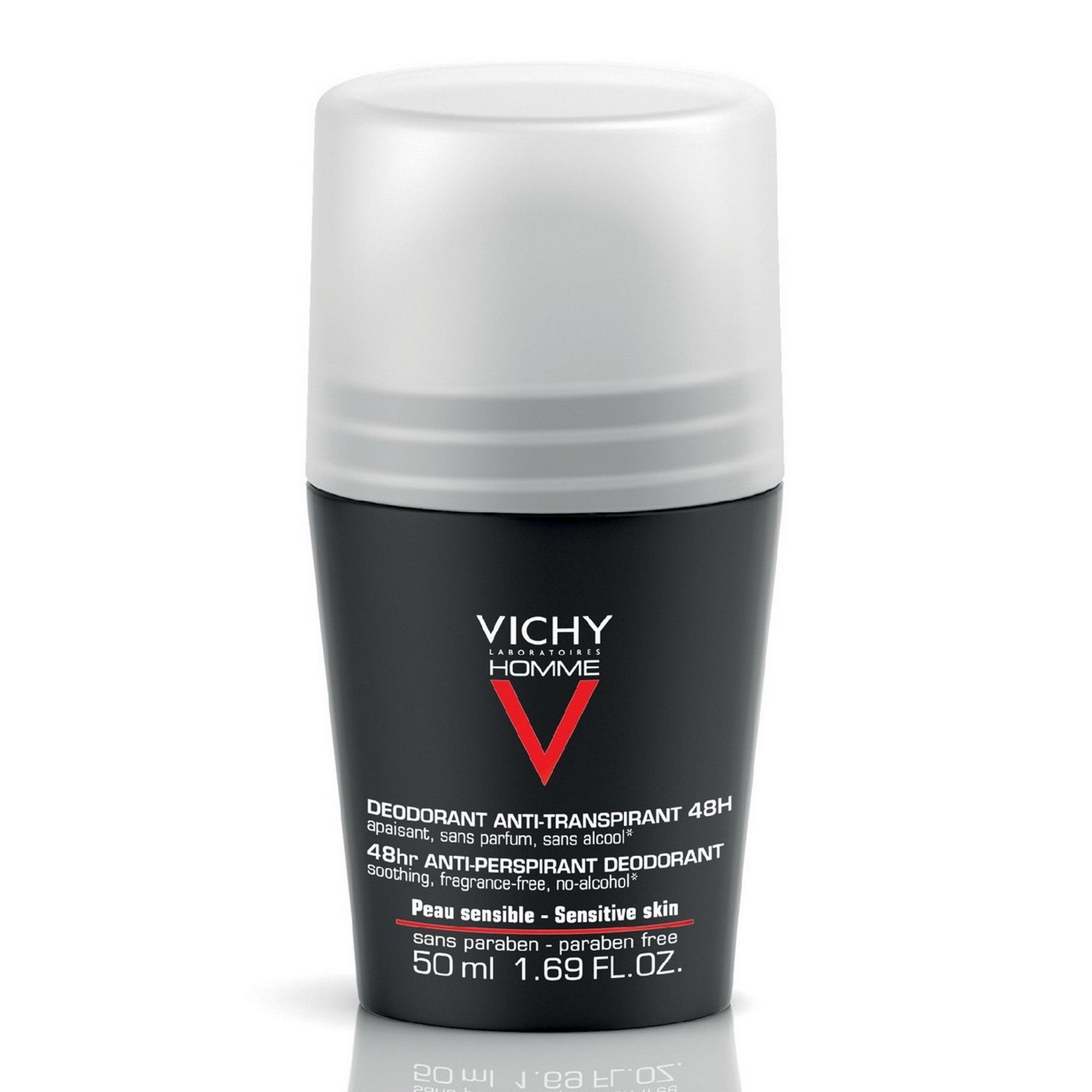 Vichy Homme Deodorant for Sensitive Skin Roll-On 50ml