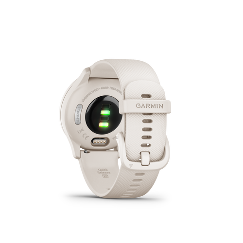 Garmin Vivomove Sport Ivory Smart Watch With Silicone Band