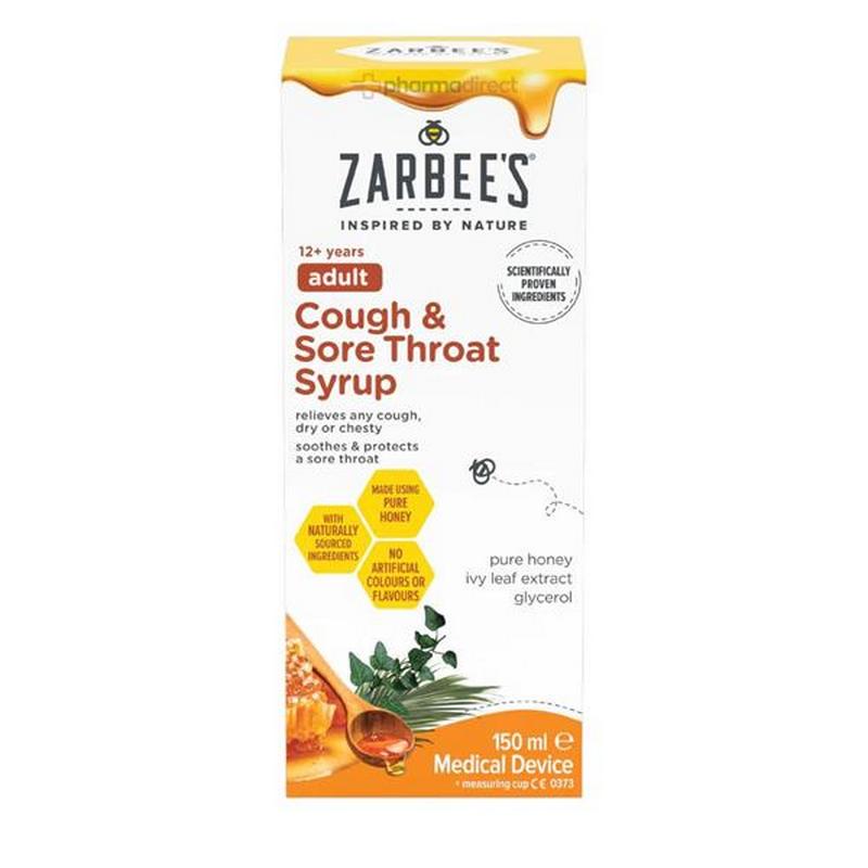 Zarbees Adult Cough And Sore Throat 150ML