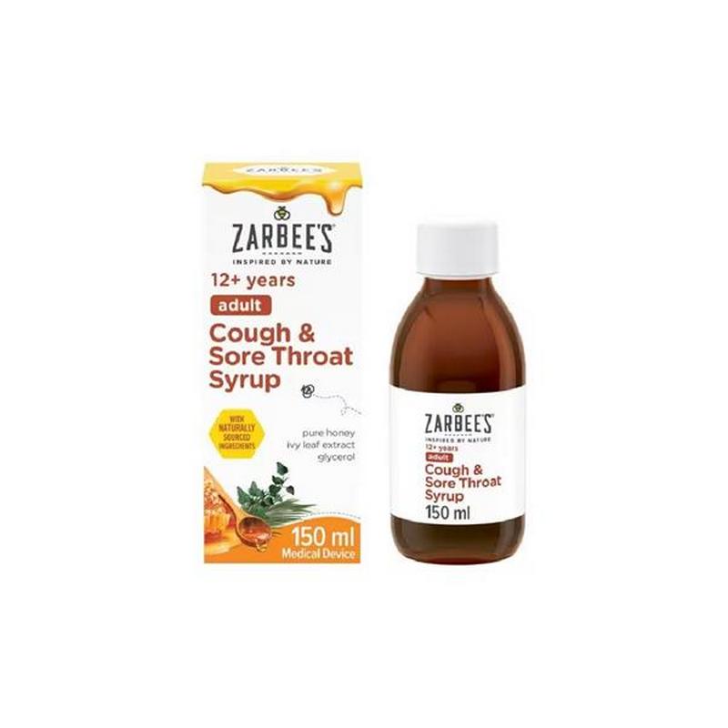 Zarbees Adult Cough And Sore Throat 150ML