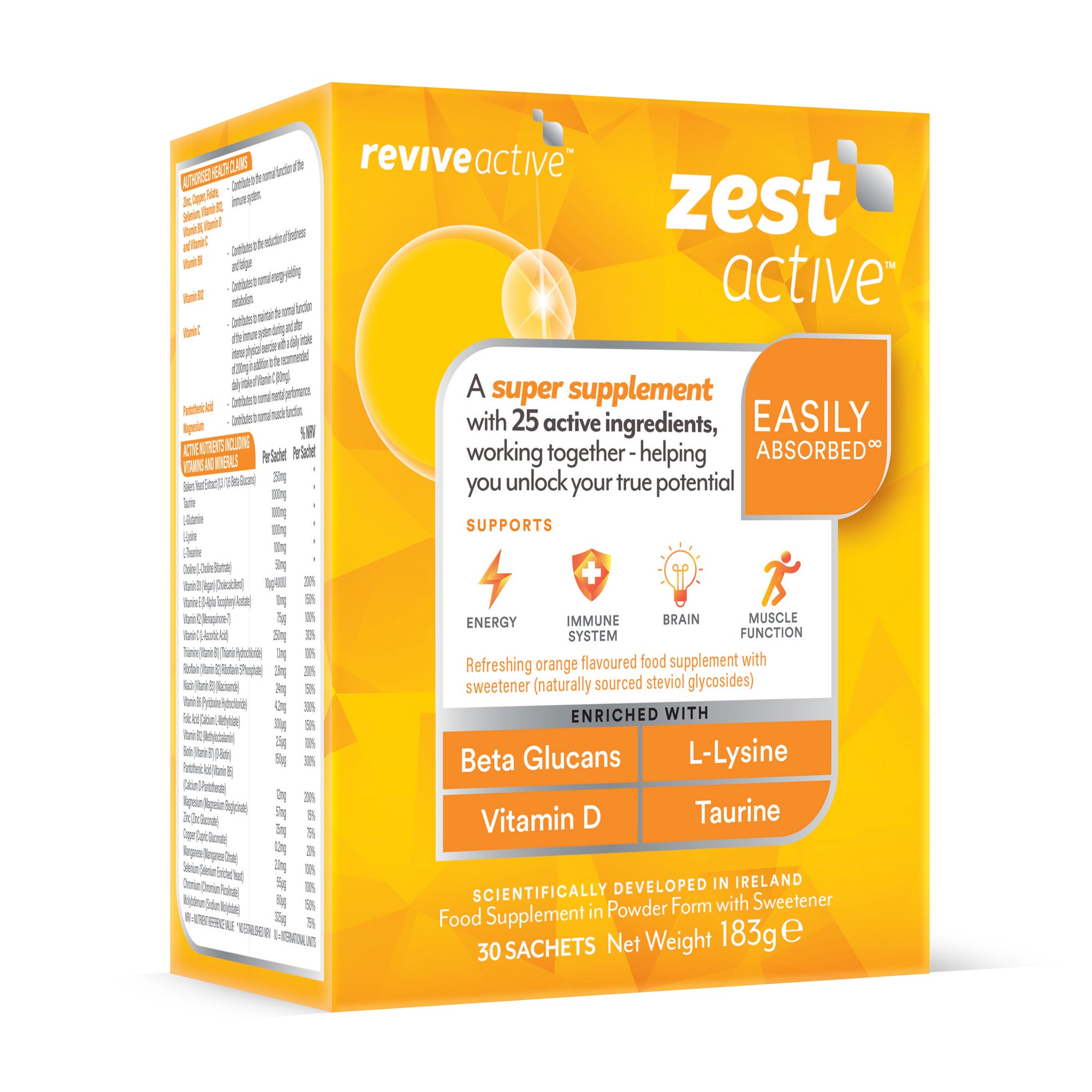 Revive Active Zest Active 30 Sachets (Buy 1 Get 1 Half Price)