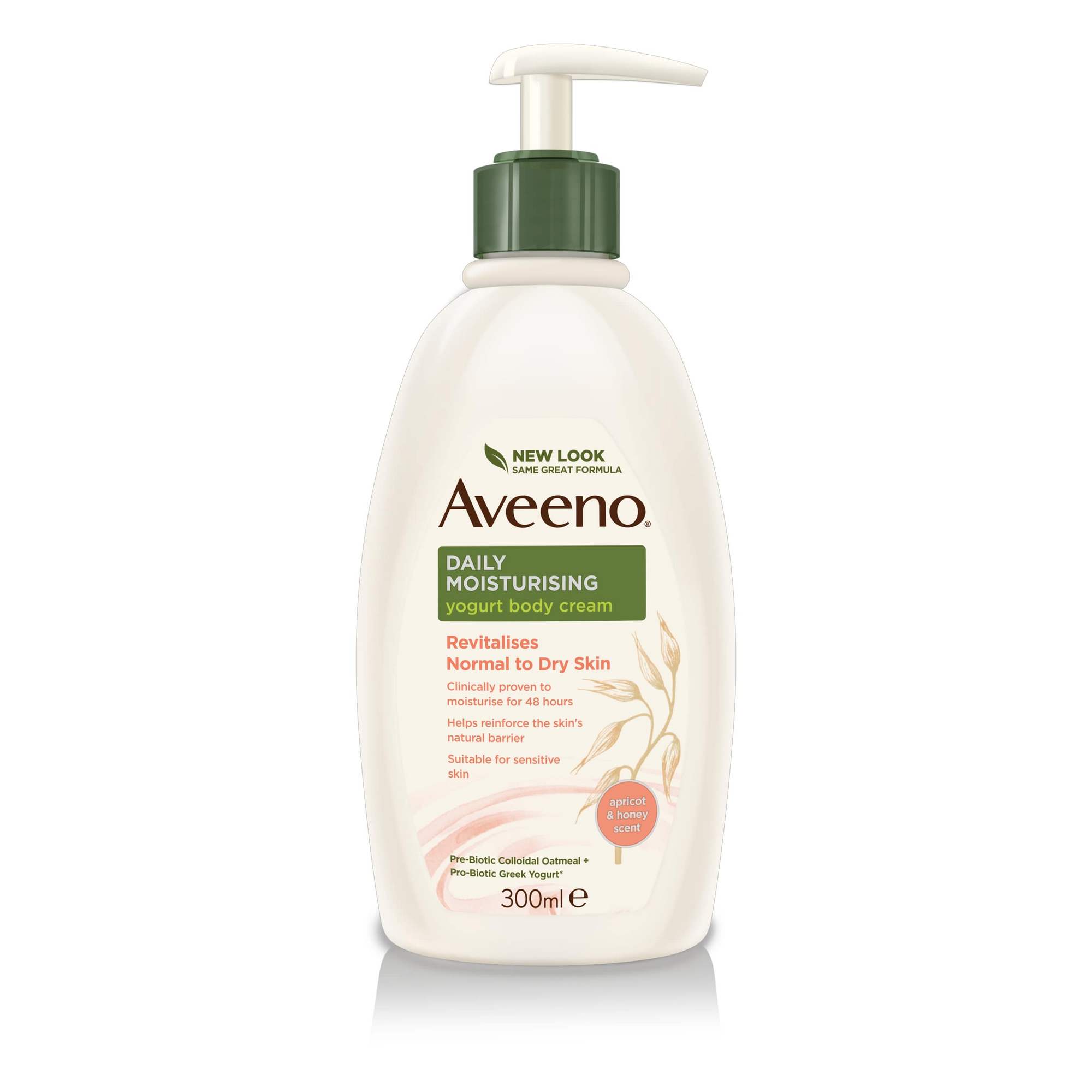 Aveeno Daily Moisturising Yogurt Body Cream Apricot &amp; Honey scent 300ml