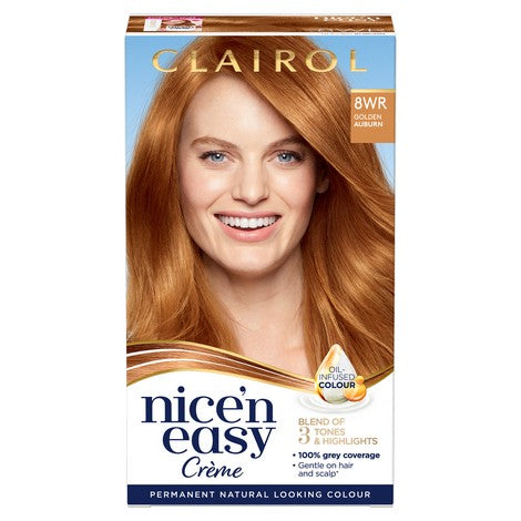 Clairol Nice N Easy Natural Looking Permanent Hair Dye Auburn