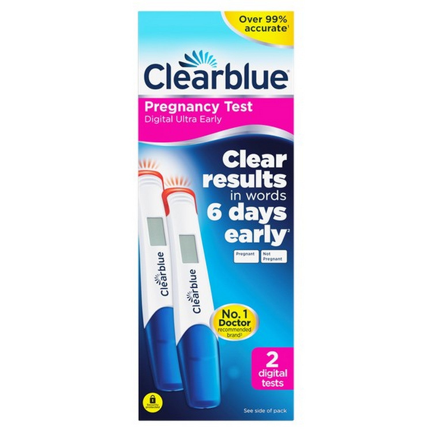 Clearblue Digital Ultra Early Pregnancy Test - 2 Digital Tests