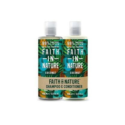 Faith In Nature Shampoo &amp; Conditioner Banded Pack 400ml Coconut