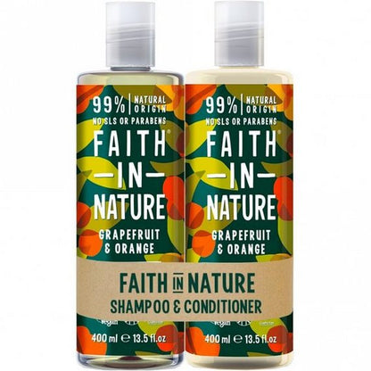 Faith In Nature Shampoo &amp; Conditioner Banded Pack 400ml Grapefruit