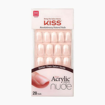 KISS Salon Acrylic Nude False Nails Success Medium Square
