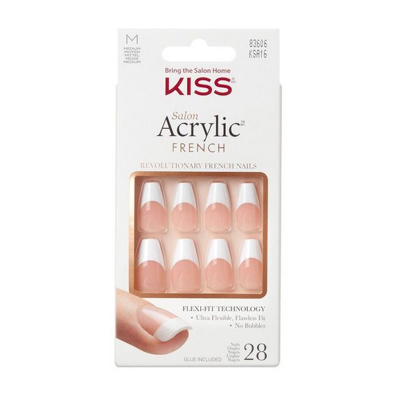 KISS Salon Acrylic French Nude False Nails French