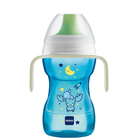 MAM Fun to Drink Cup &amp; Glow Handles -270ml Blue