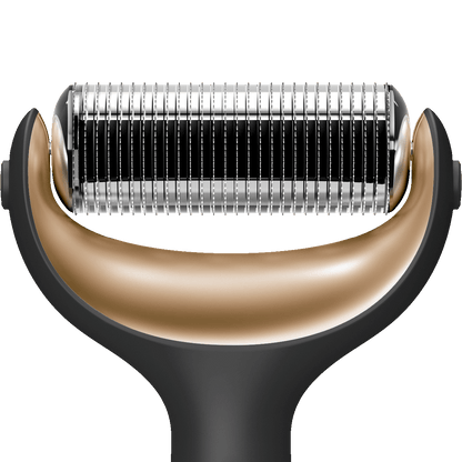 Geske Black And Gold Face Roller Microneedle Head