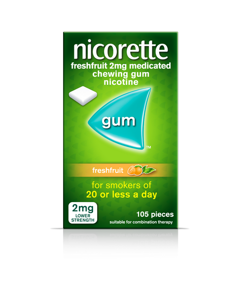 Nicorette Freshfruit Gum 2mg 105 Pieces