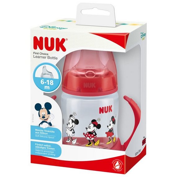 NUK First Choice 150ml Learner Bottle Mickey &amp; Minnie