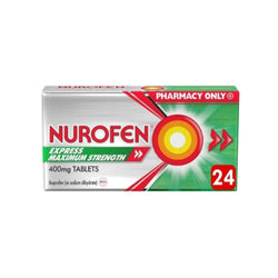 Nurofen Express Maximum Strength Ibuprofen 400mg Tablets 24's (24TABS) Nurofen Express Maximum Strength Ibuprofen 400mg Tablets 24's (24TABS)