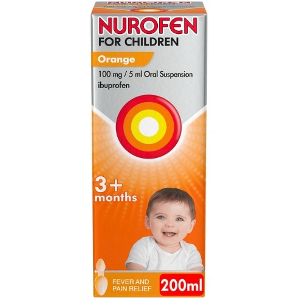 Nurofen For Children Orange Flavour With Spoon 200ml