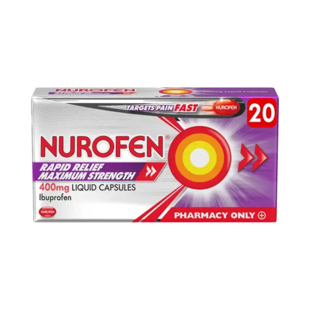 Norfen Rd Nurofen Rapid Relief Maximum Strength Ibuprofen 400mg Liquid Capsules