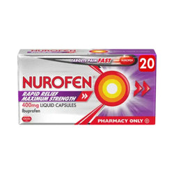Nurofen Rapid Relief Maximum Strength Ibuprofen 400mg Liquid Capsules 20's (1) Nurofen Rapid Relief Maximum Strength Ibuprofen 400mg Liquid Capsules 20's (1)