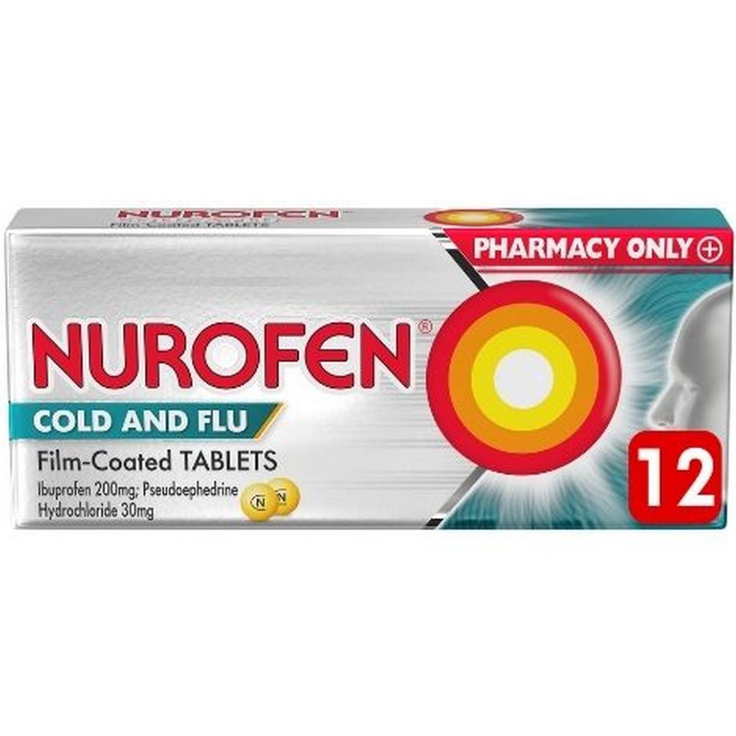 Nurofen Cold &amp; Flu Ibuprofen 200mg Tablets 12&
