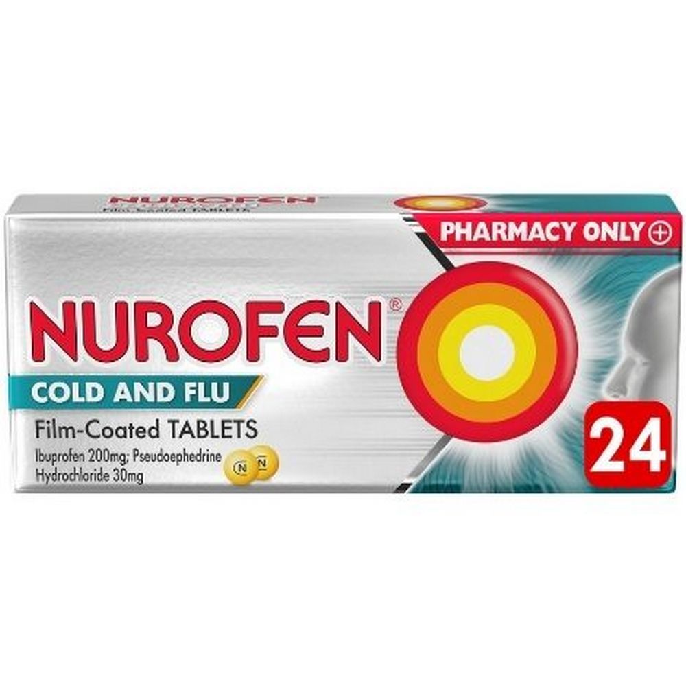 Nurofen Cold & Flu Ibuprofen 200mg Tablets 24's | Next Day Shipping
