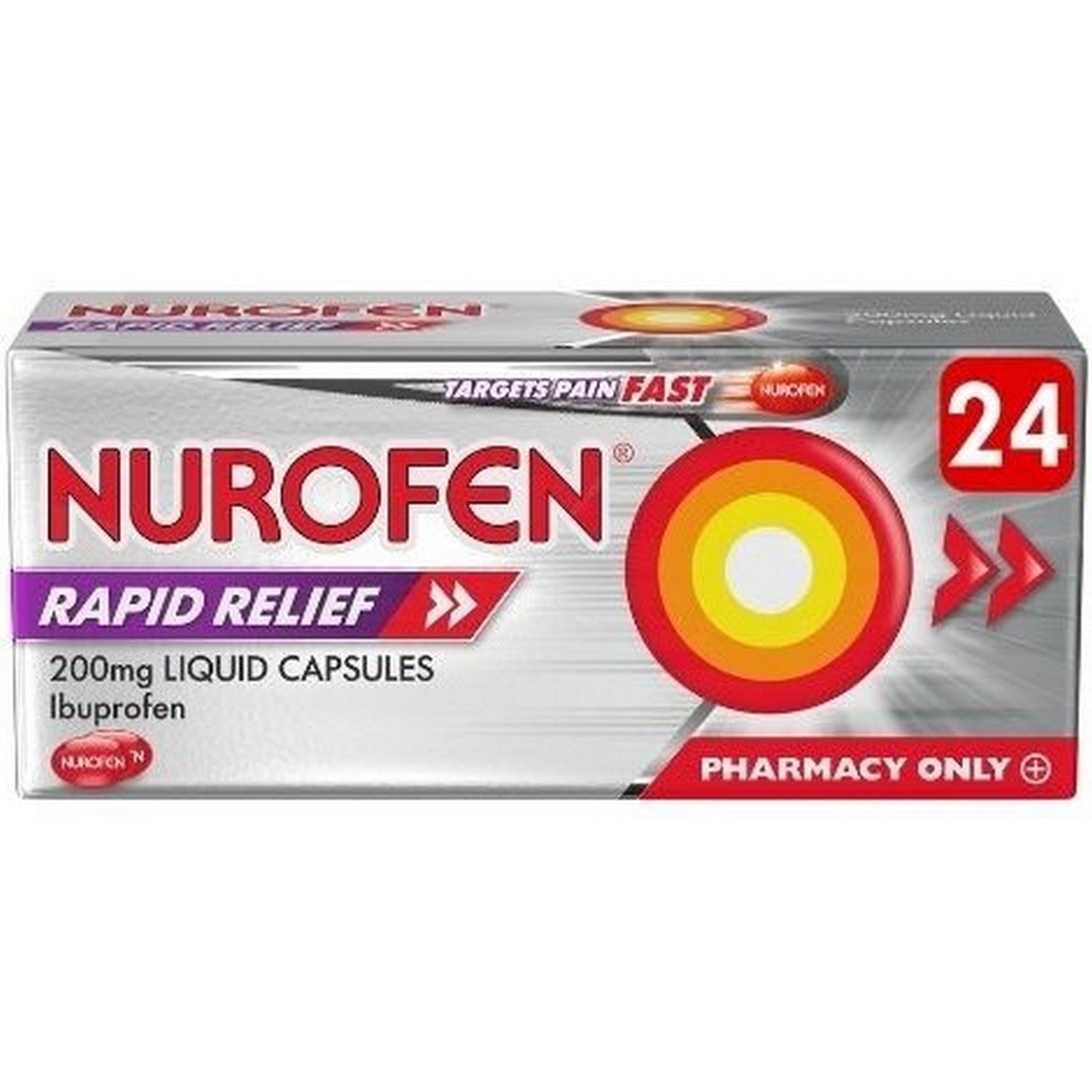 Nurofen Rapid Relief Ibuprofen 200mg Liquid Capsules 24&