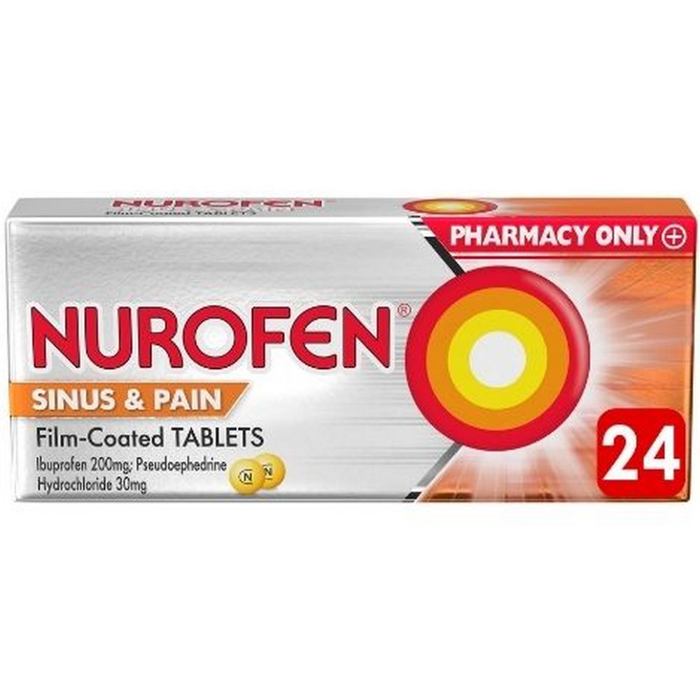 Nurofen Sinus &amp; Pain Ibuprofen 200mg Tablets 24&