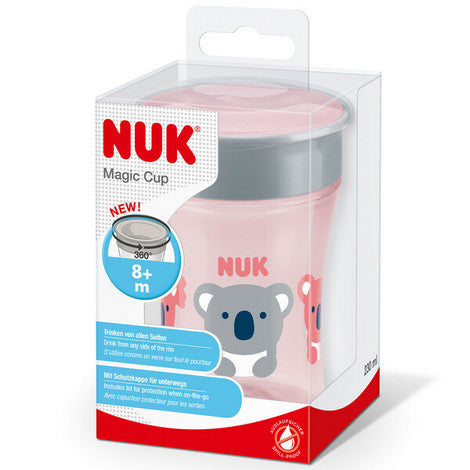 NUK MAGIC CUP WITH DRINKING RIM AND LIM LIMITED EDITION FRUITS 8m+, 2  COLOURS 1PIECE 230ML