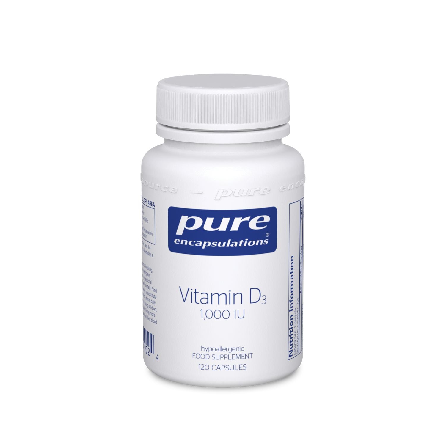 Pure Encapsulations Vitamin D3 1000iu 120caps
